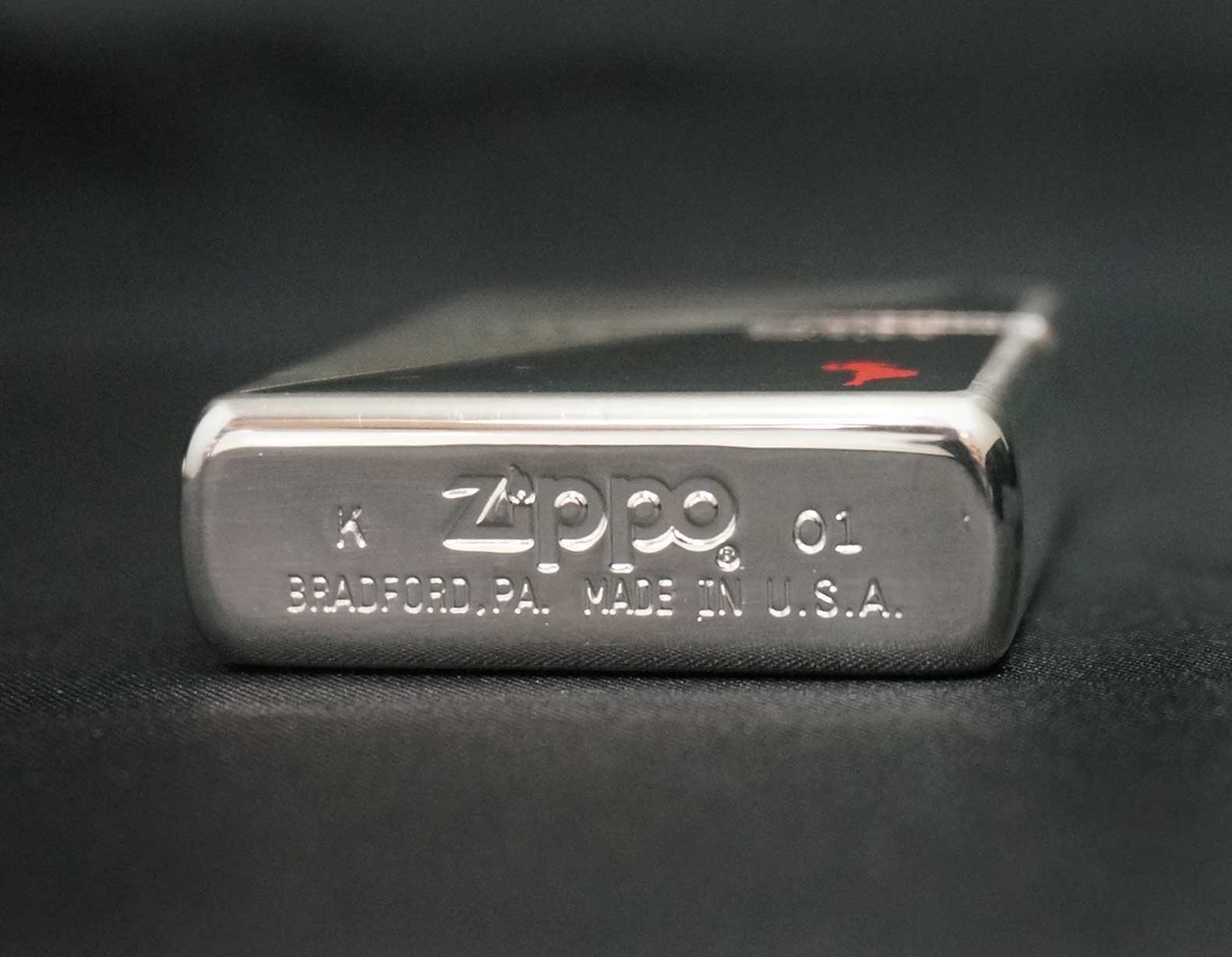 画像: zippo WINDY サテーナ＆ミラー レッド 2007年製造