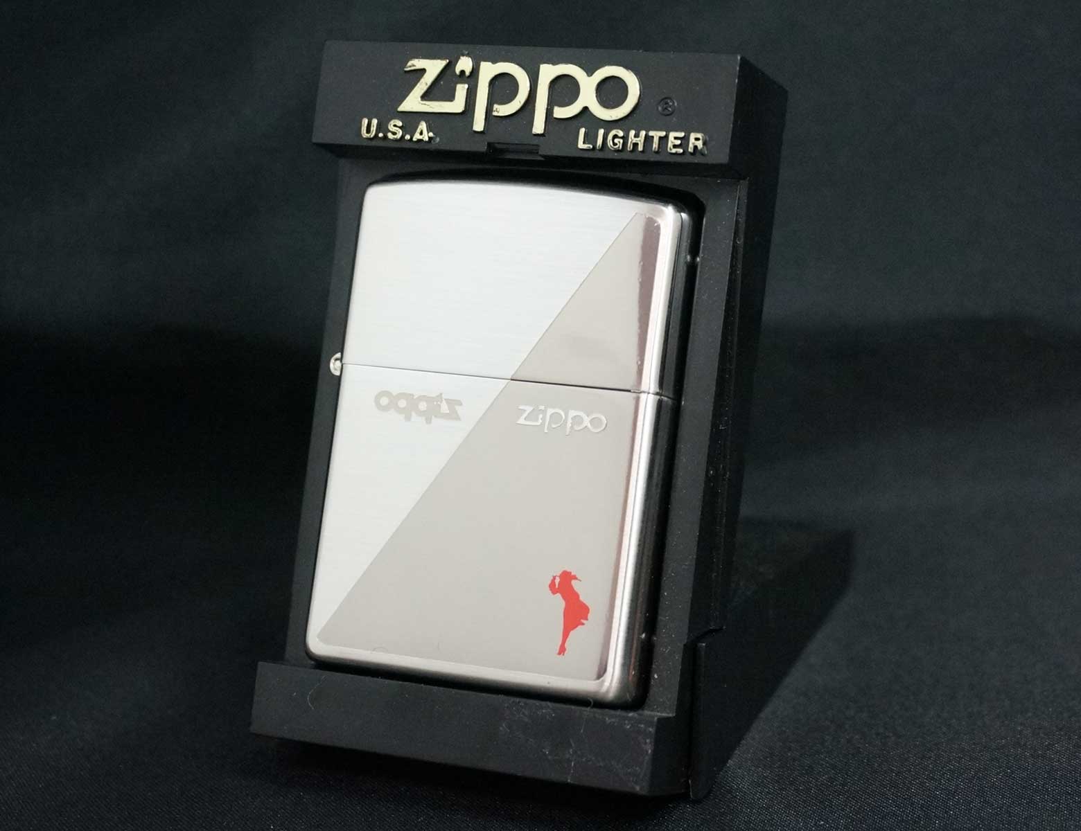 画像: zippo WINDY サテーナ＆ミラー レッド 2007年製造