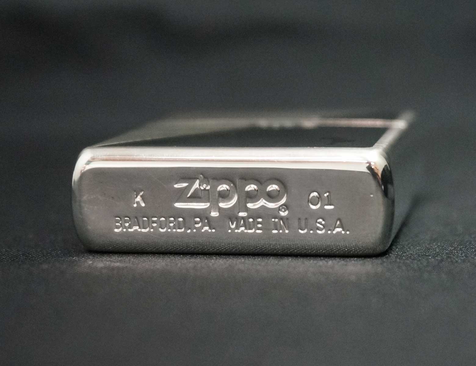 画像: zippo WINDY サテーナ＆ミラー ブラック 2007年製造