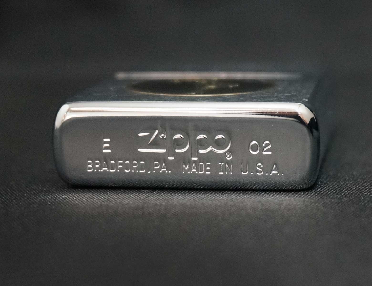 画像: zippo WINDY 黒メタル貼付け #200 2002年製造