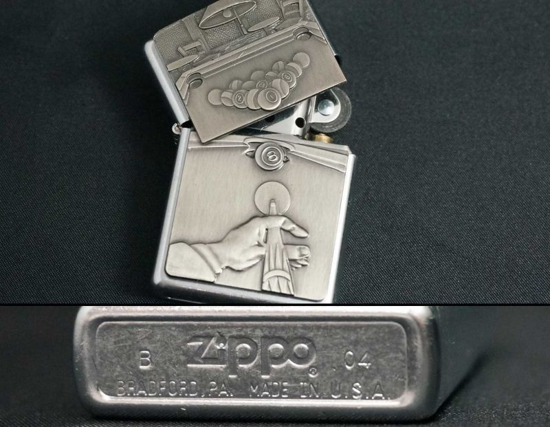 画像: zippo トリック  ビリヤード 2002年製造