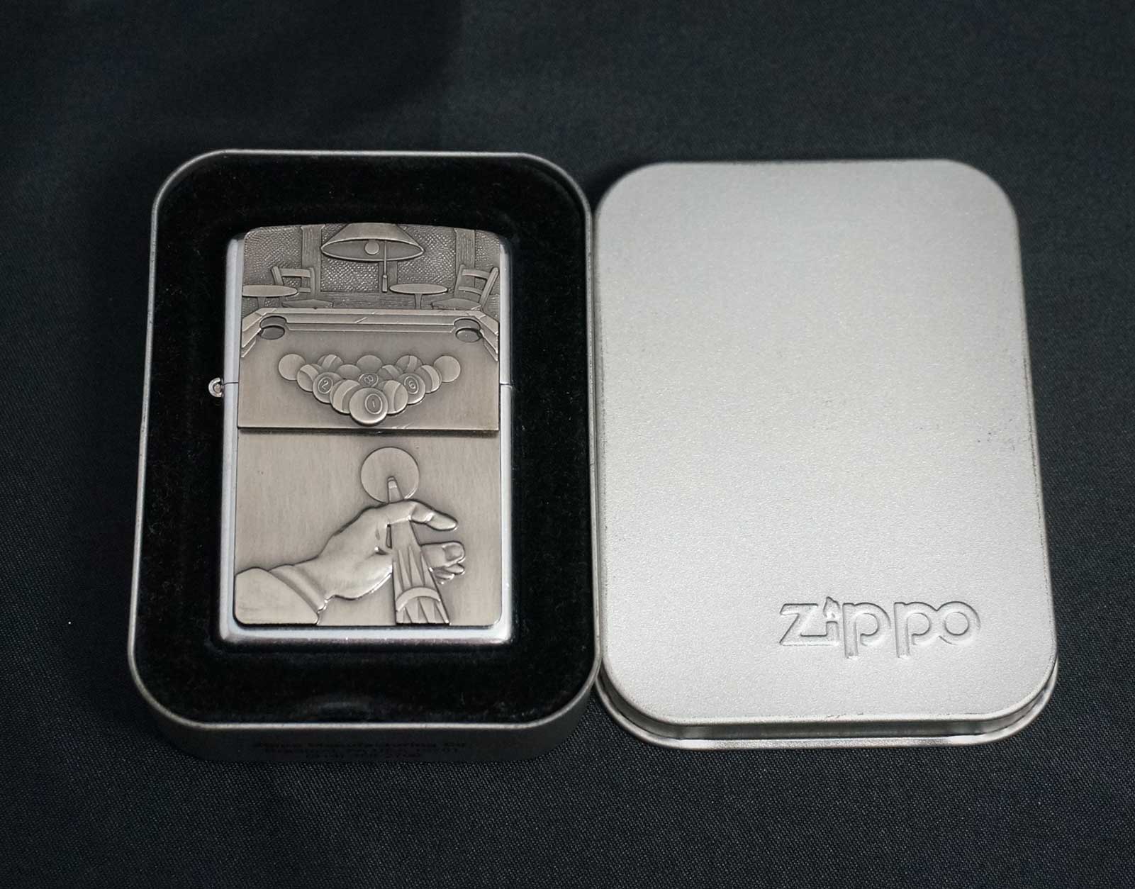 画像: zippo トリック  ビリヤード 2002年製造