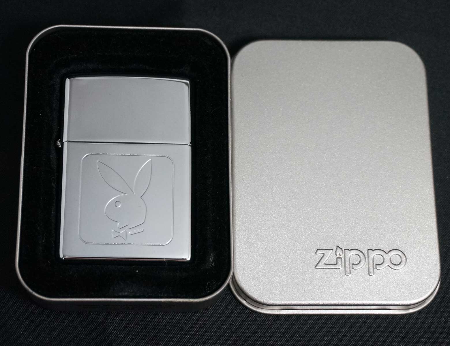 画像: zippo PLAY BOY エッチング #250 A 2001年製造