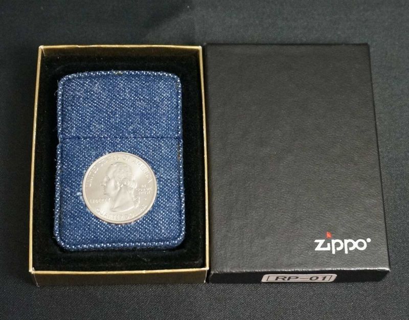画像: zippo デニム コイン 2002年製造