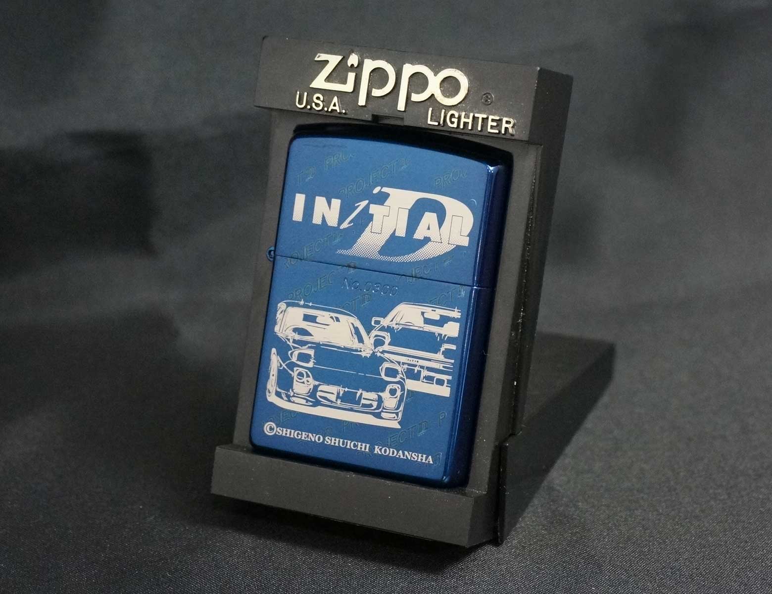 画像: zippo 頭文字D ブルーチタン シリアルNO.300