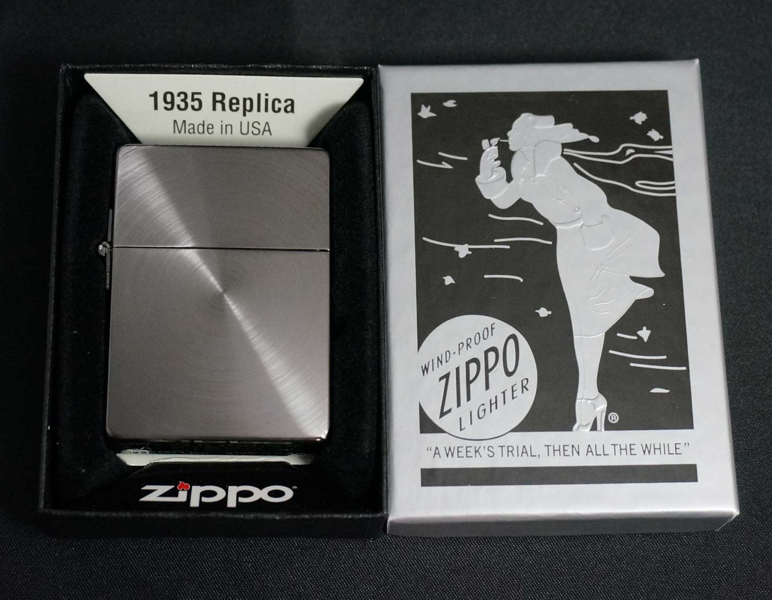 画像: zippo 1935REPLICA SPIN BK