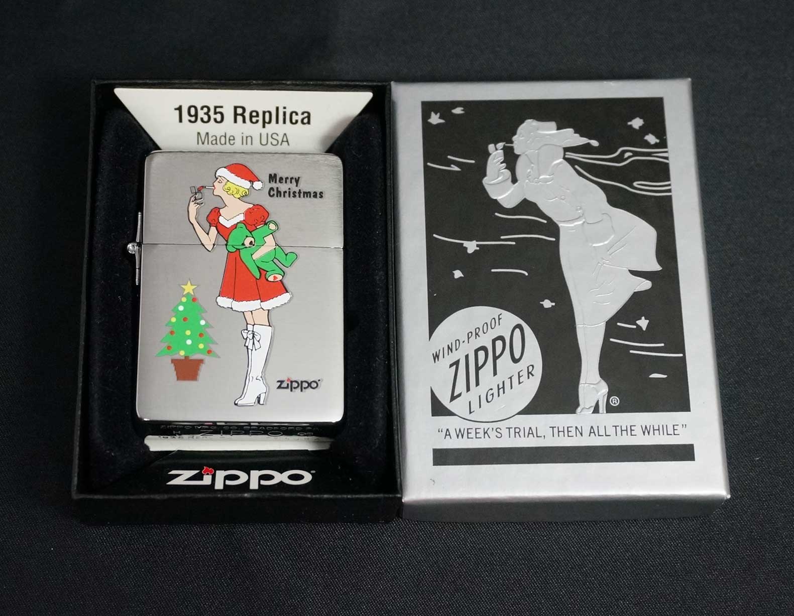 画像: zippo WINDY 1935レプリカ クリスマスガール B 2008年製造