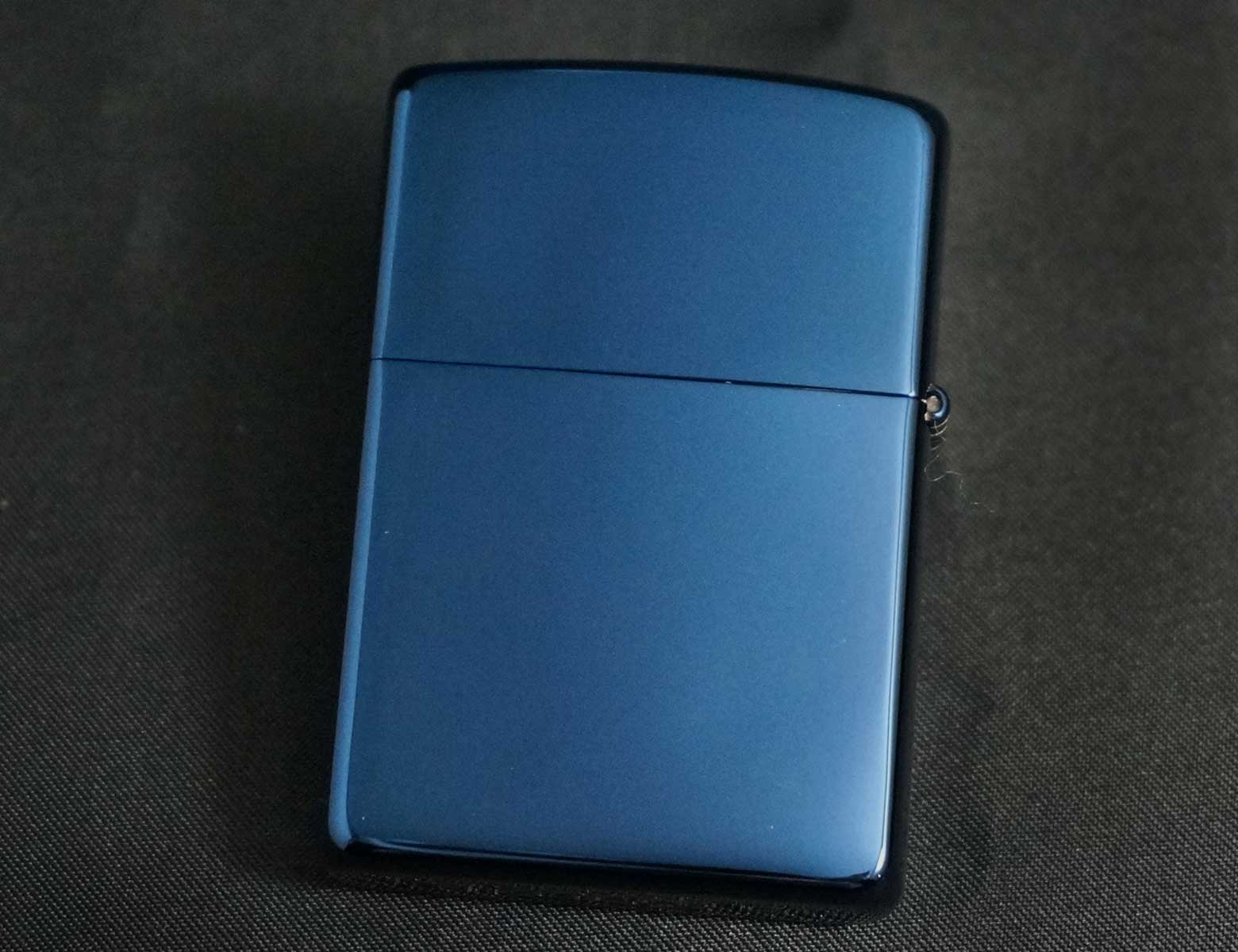 画像: zippo WINDY 文字＆シルエット ブルーチタン 2003年製造