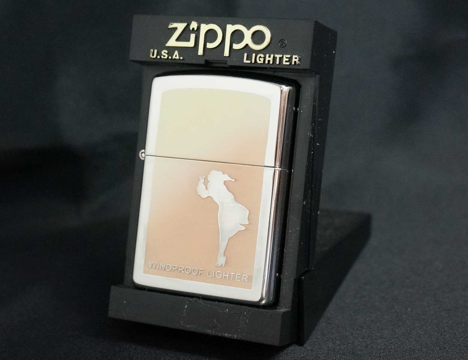 画像: zippo WINDY シルエット オレンジ #250