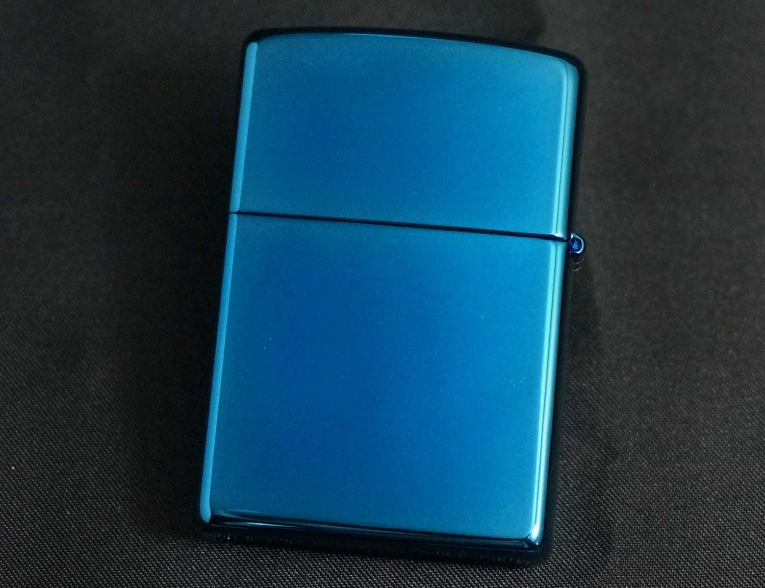 画像: zippo WINDY ブルーチタン イエロー 2004年製造