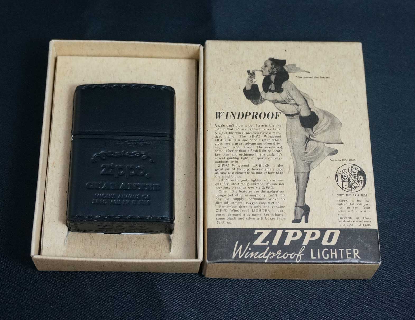 画像: zippo 革巻き ブラック 2000年製造