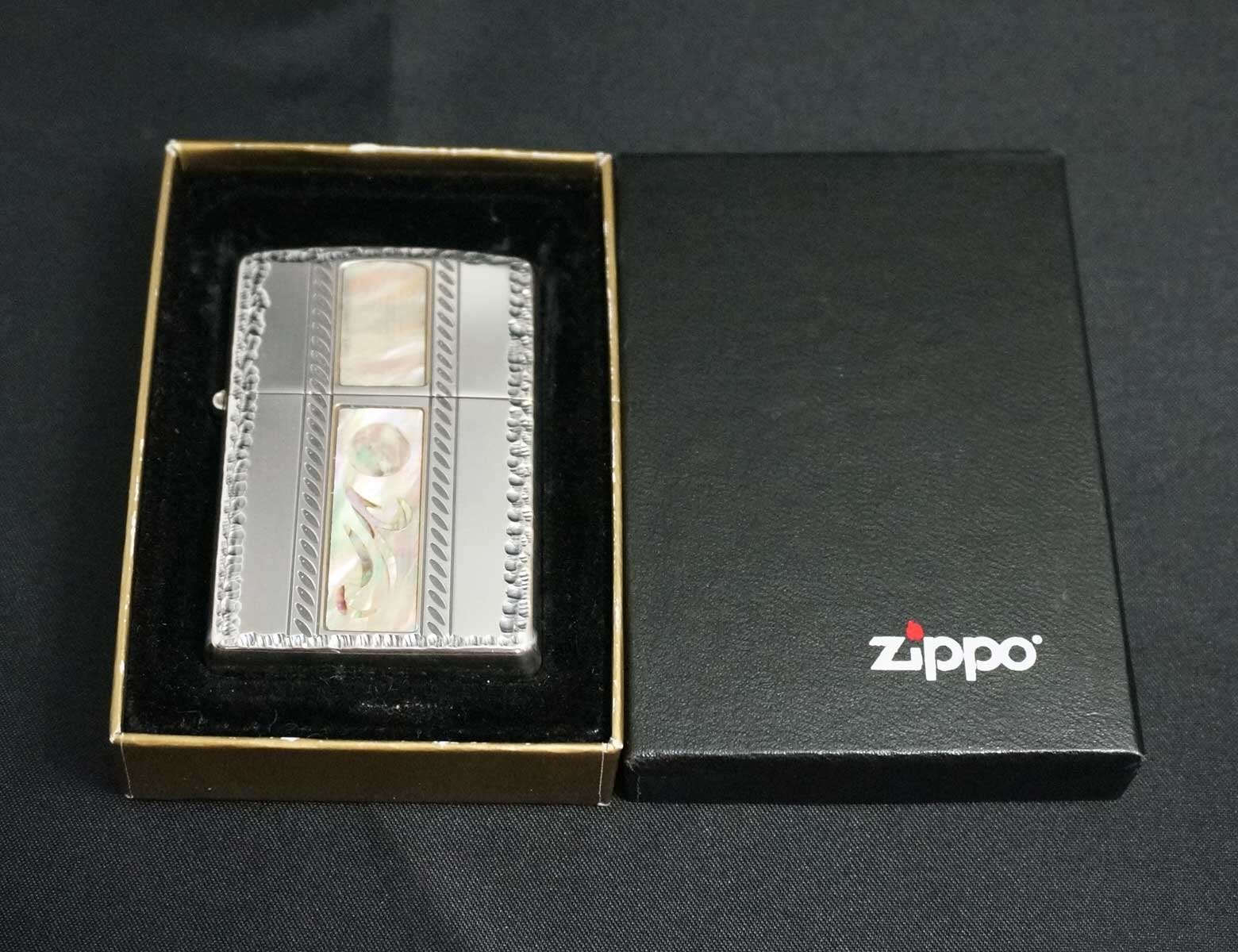 画像: zippo シェル＆エッチング A 2002年製造