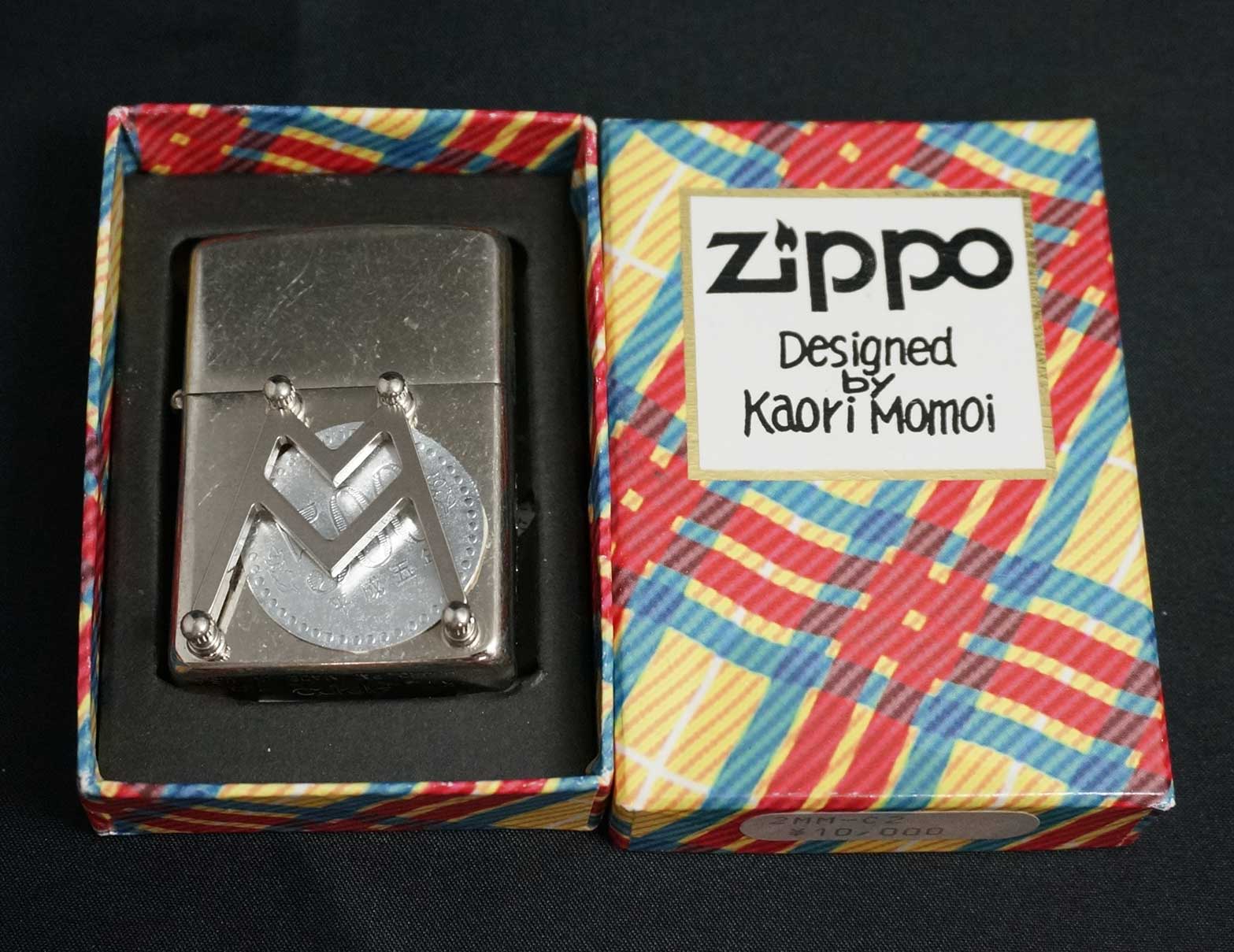 画像: zippo 桃井かおりデザイン 500円玉フォルダー付 シルバーバレル 1995年製造