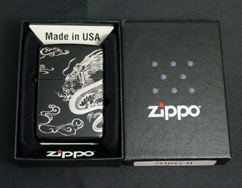 画像: zippo 龍 2面デザイン 銀 2DRG-B