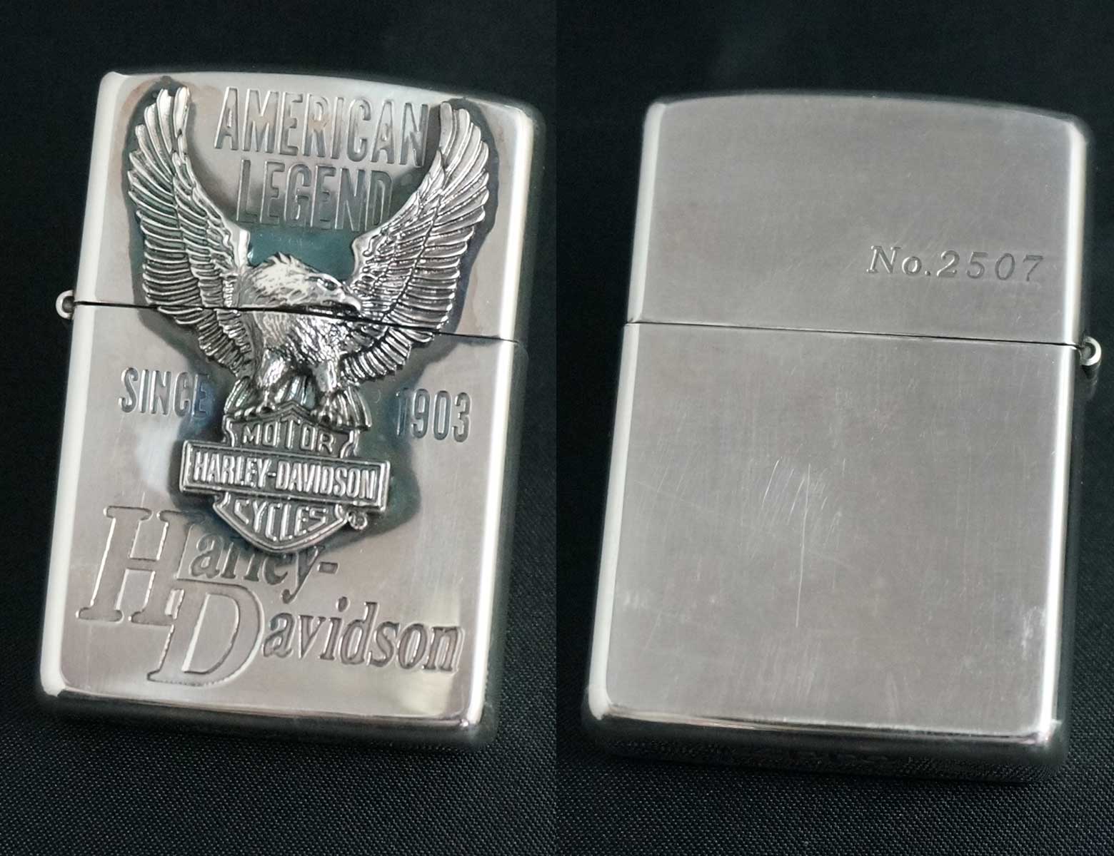 画像: zippo HARLEY-DAVIDSON スタンドセット 1995年製造 スリキズあり