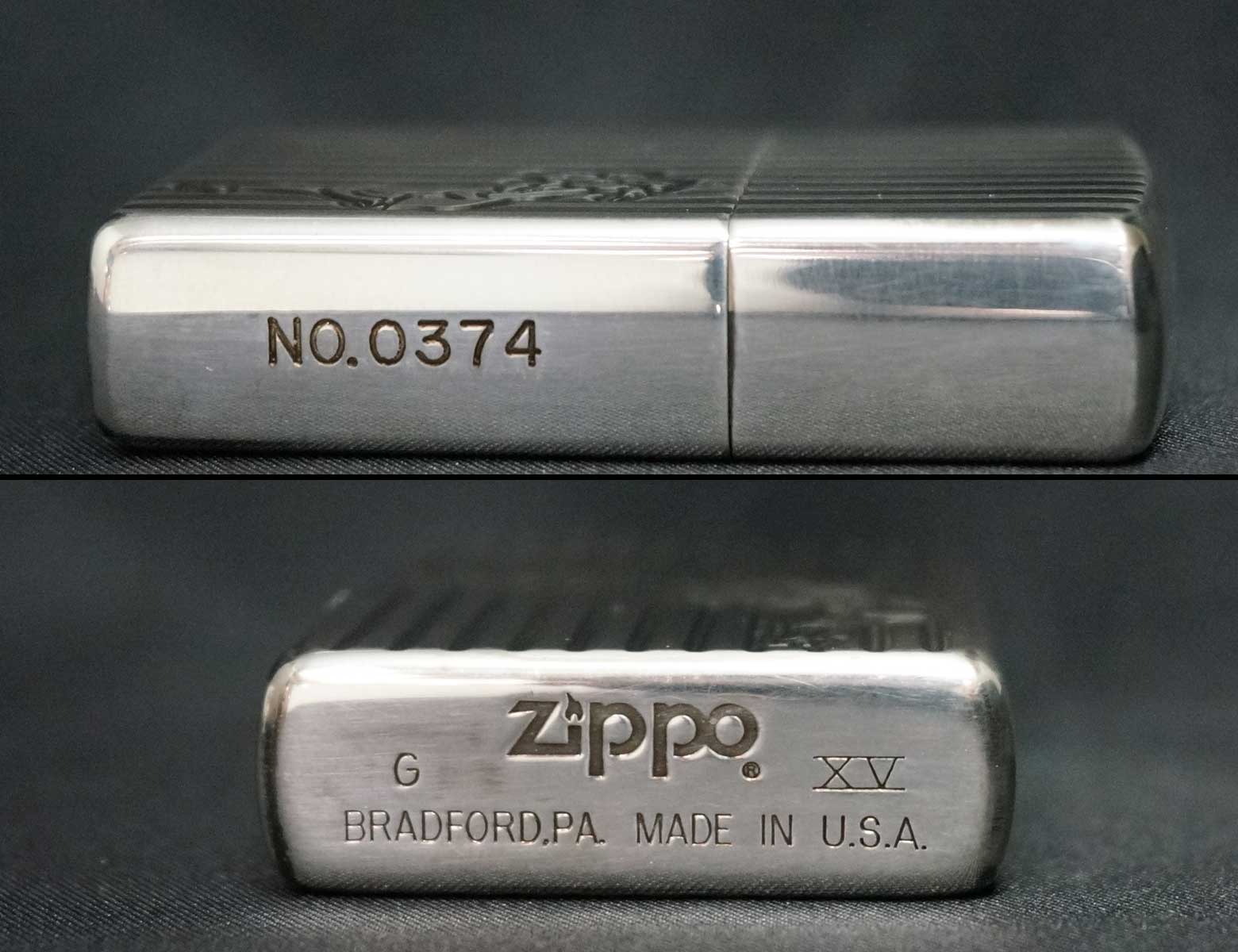 画像: zippo WINDY ストライプ エッチング 1999年製造