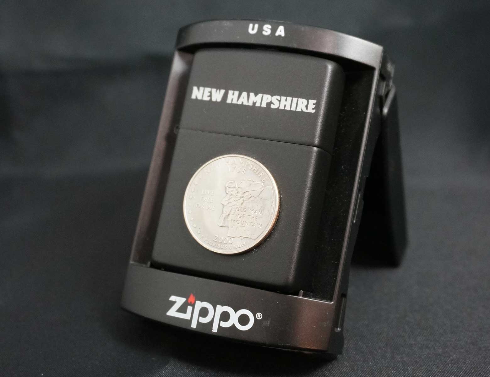 画像: zippo 50州25セントコイン NEWHAMPSHIRE（ニューハンプシャー州）黒マット