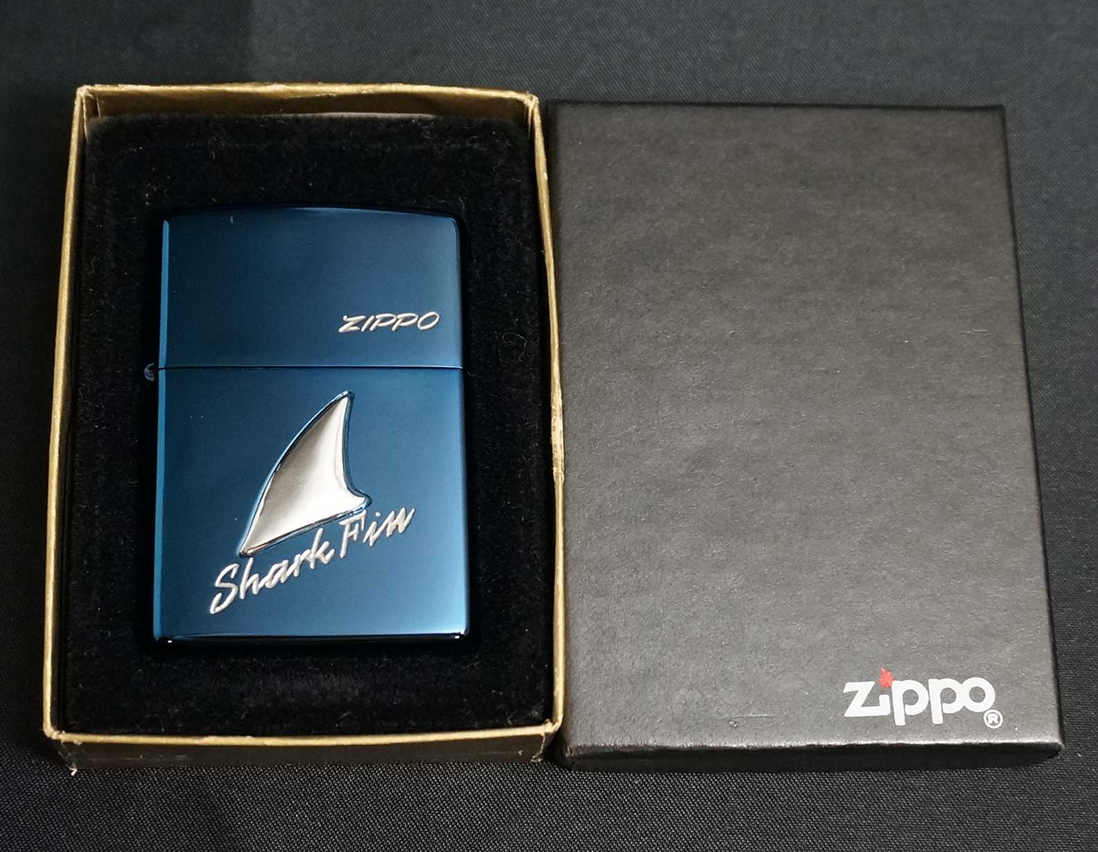 画像: zippo Shark Fin ブルーチタン 1998年製造