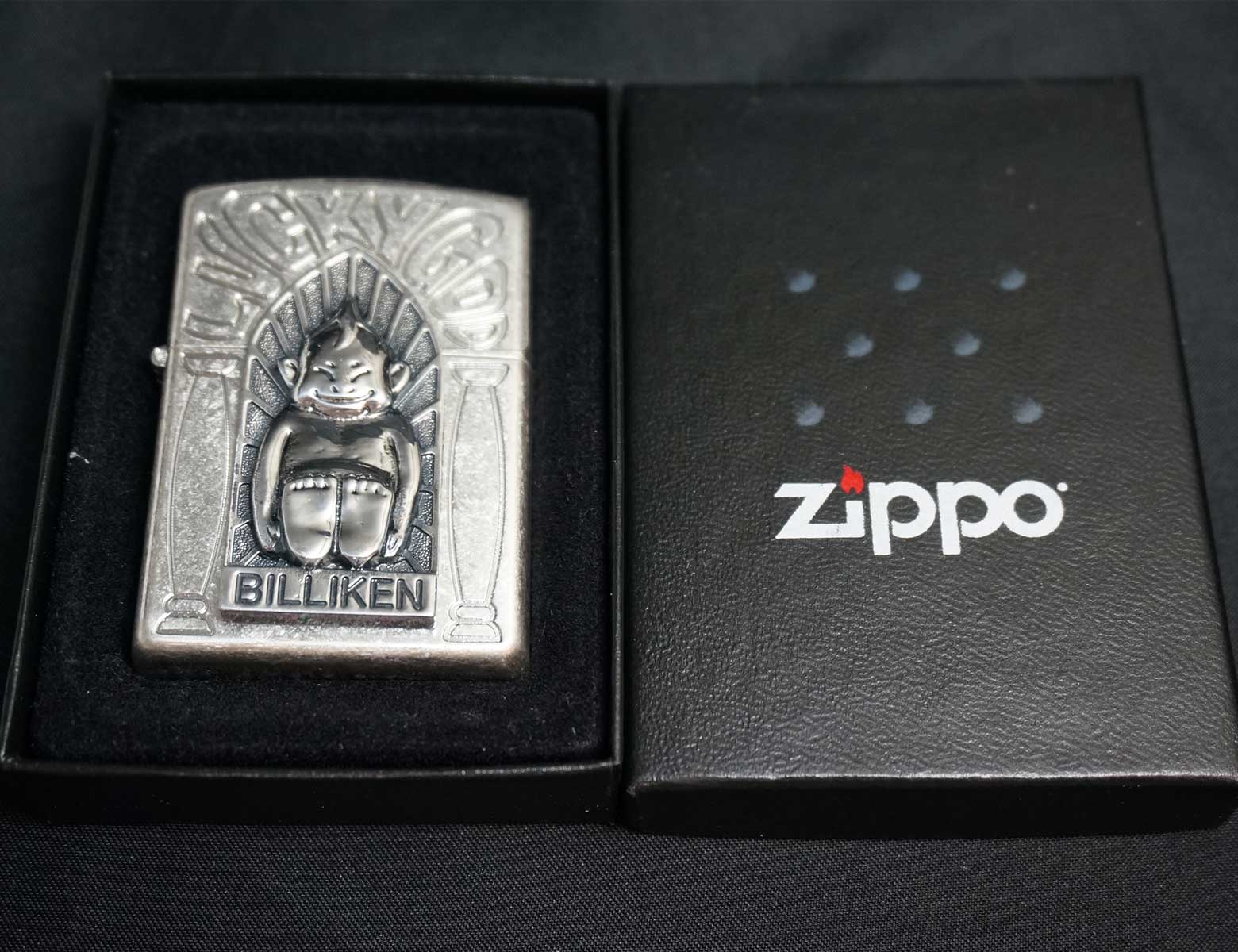 画像: zippo LUCKY GOD ビリケン シルバー 2006年製造