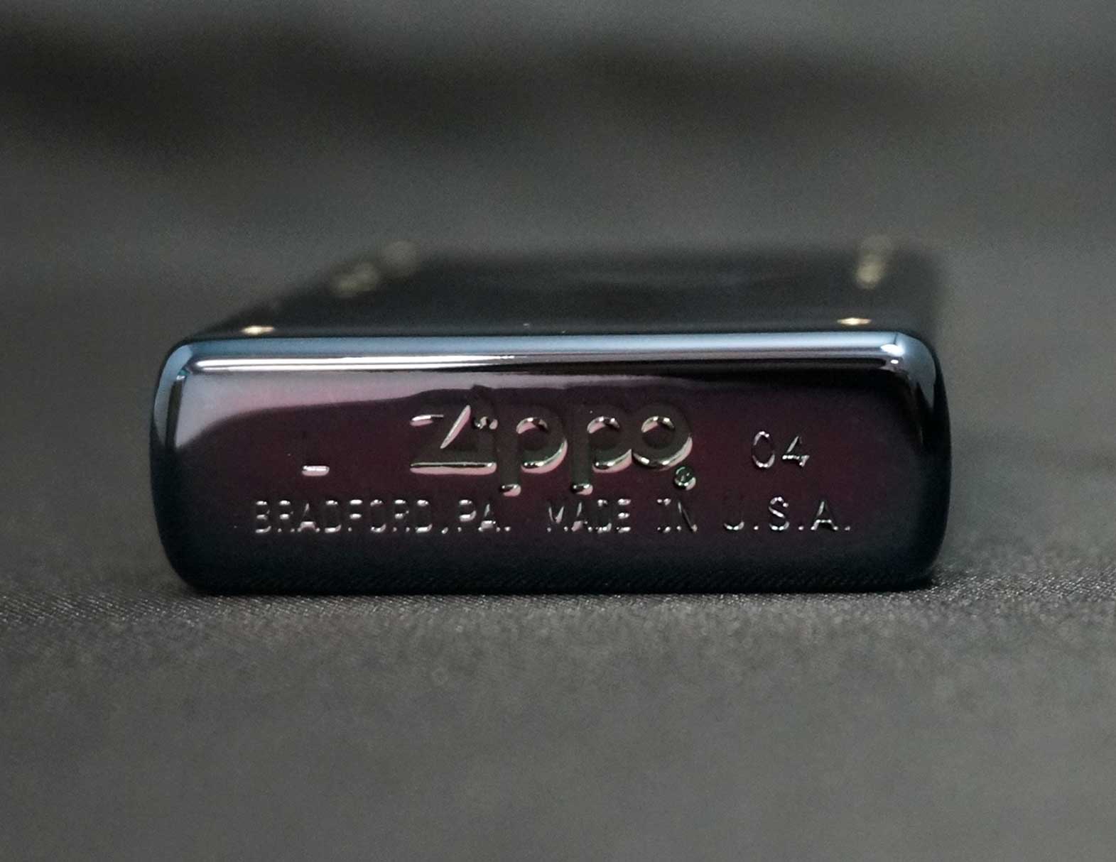 画像: zippo ブルーチタン スクリュウ 2004年製造