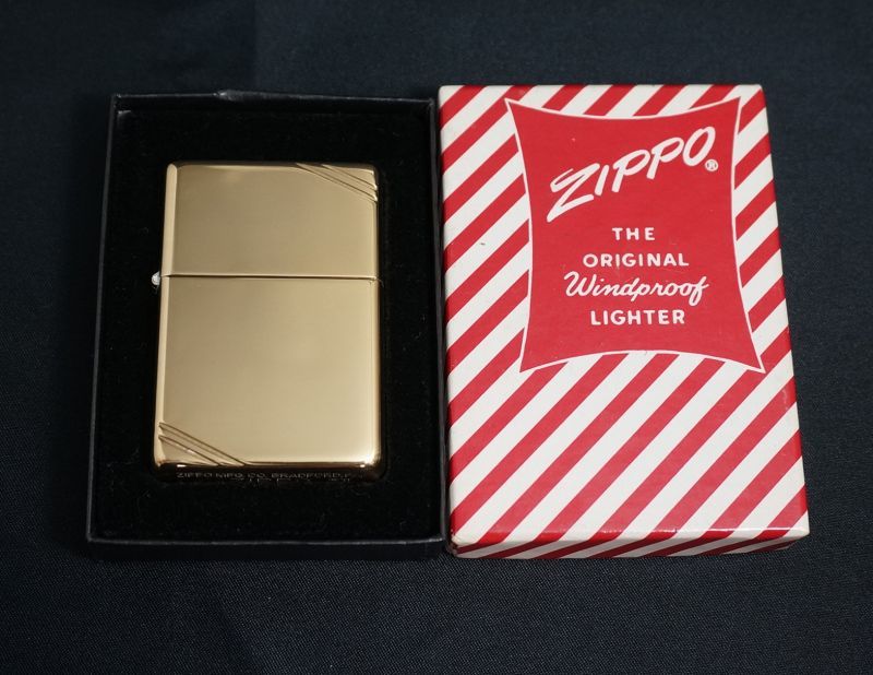 画像: zippo フラットトップ #270 ハイポリッシュ・ブラス 1996年製造