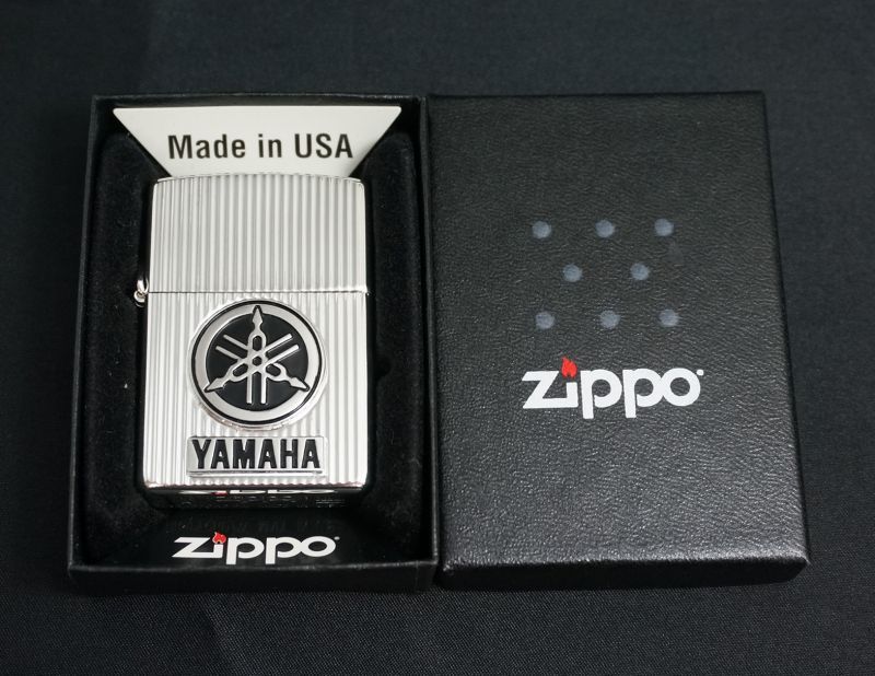 画像: zippo YAMAHA 1998年製造 音叉マーク エンブレムメタル