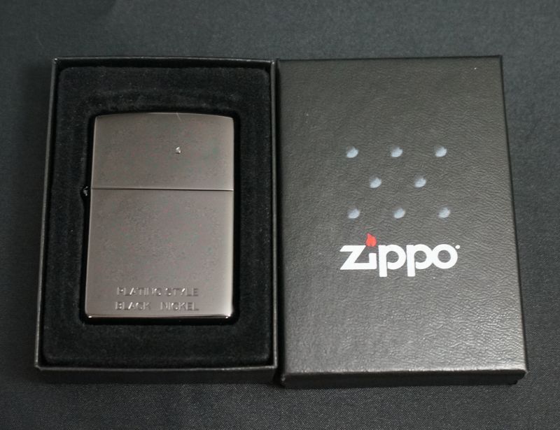 画像: zippo PLATING STYLE BLACK NICKEL 2002年製造