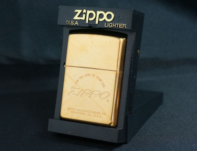 画像: zippo ロゴ ブラスミラー 2002年製造