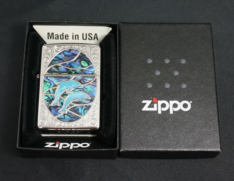 画像: zippo シェルドルフィン GR/BL 