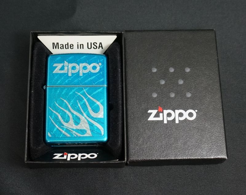 画像: zippo ブルー ZIPPOロゴ 2012年製造