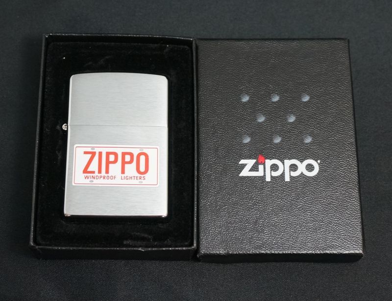 画像: zippo プレート柄 白  #200 2004年製造