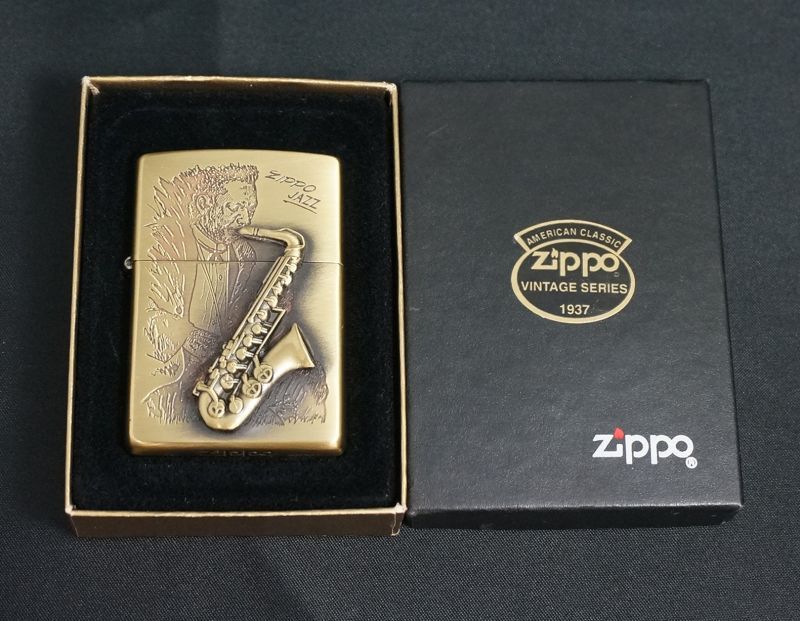 画像: zippo JAZZ サックス 1998年製造