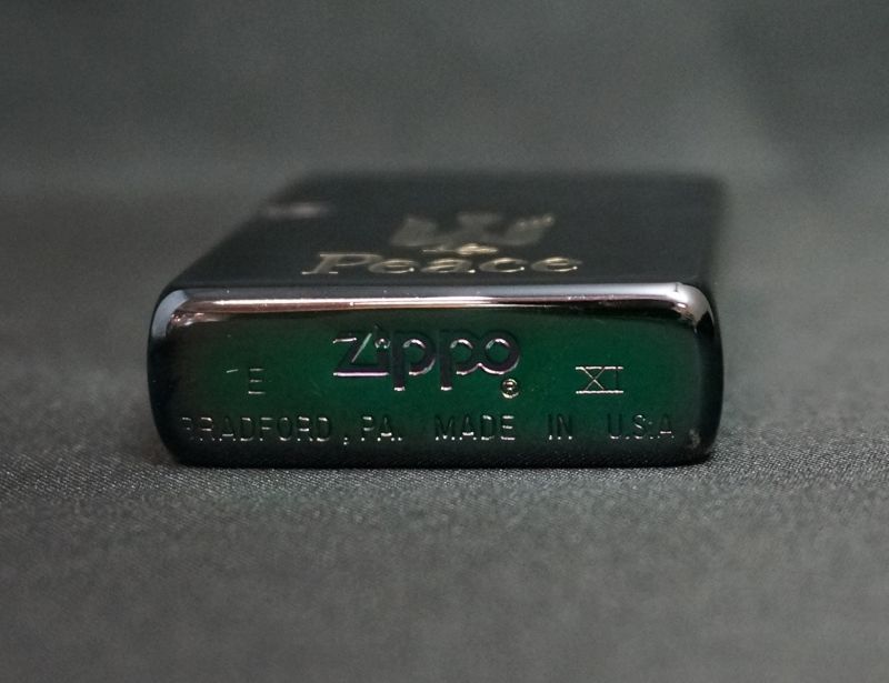 画像: zippo Peace ブルーチタン 懸賞商品 1995年製造