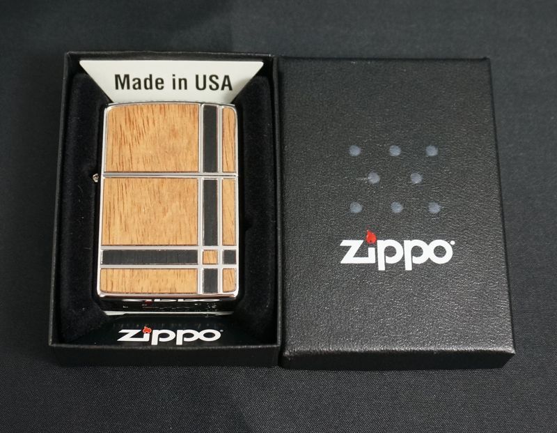 画像: zippo ダブルウッド2 BG/BK