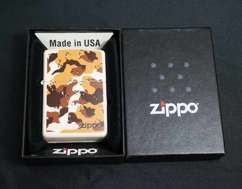 画像: zippo 迷彩柄 ベージュ 