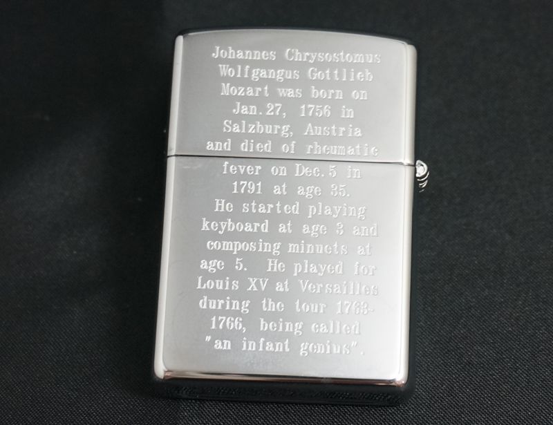 画像: zippo MOZART（モーツァルト）生誕250周年記念 SV 2006年製造