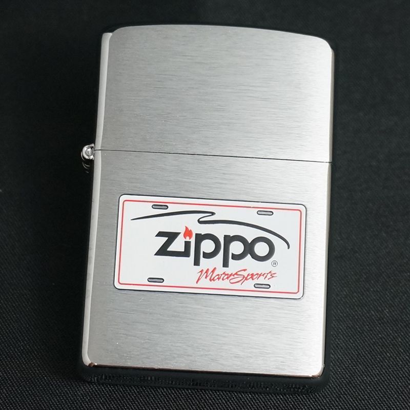 画像1: zippo プレート柄 白 黒文字 #200 2003年製造