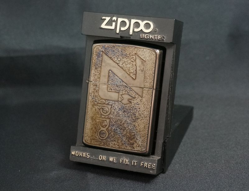 画像: zippo 文字ロゴ ブラック 1989年製造