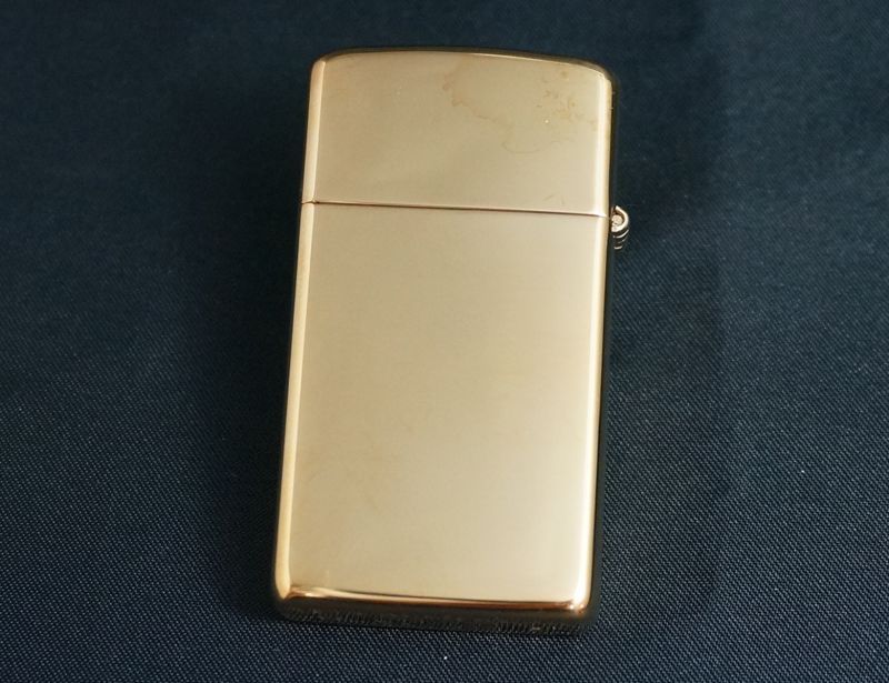 画像: zippo #1654B ハイポリッシュ・ブラス スリム