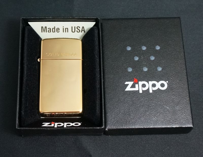 画像: zippo #1654 SOLID BRASS ハイポリッシュ・ブラス 文字