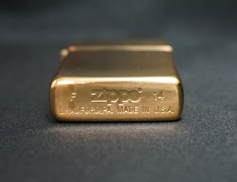 画像: zippo #1654B ハイポリッシュ・ブラス スリム