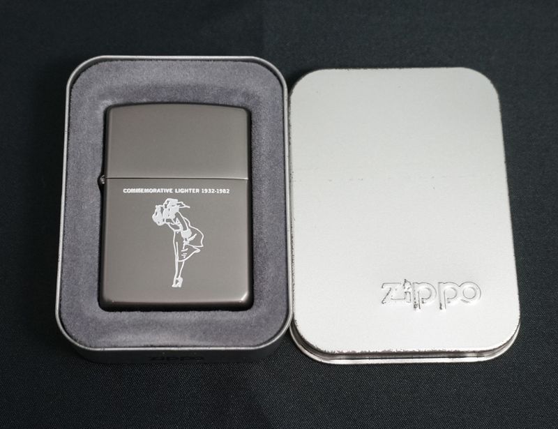 画像: zippo WINDY コメモラティブ柄 グレー 1996年製造