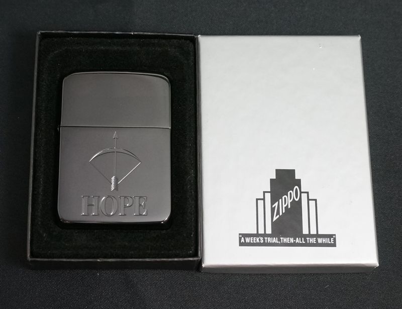 画像: zippo HOPE ブラックコーティング　41レプリカ　2001年製造