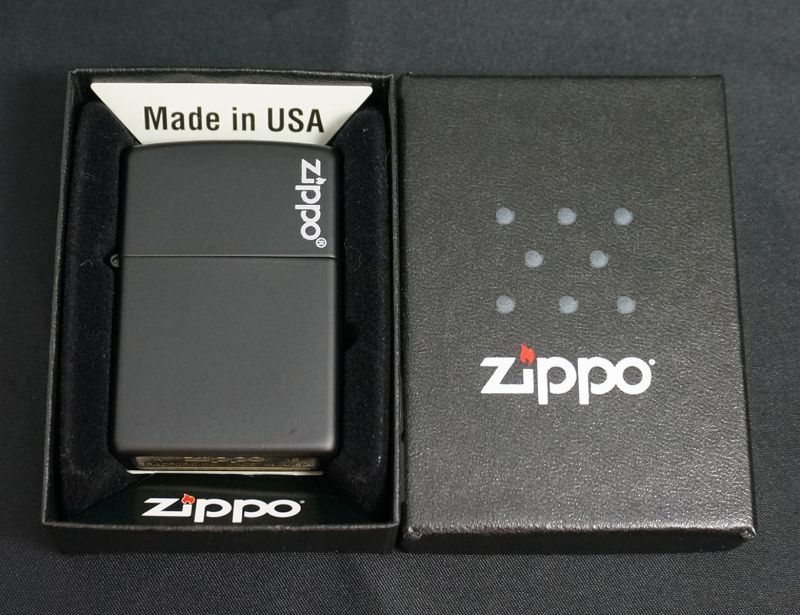 画像: zippo マットカラー 黒 Black Matte 218ZL