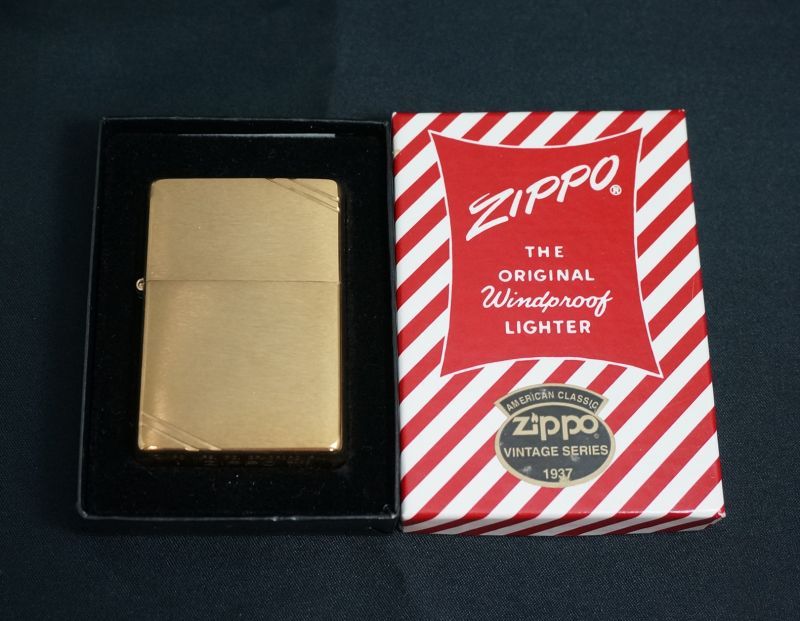 画像: zippo フラットトップ #240 ブラッシュ・ブラス 2000年製造