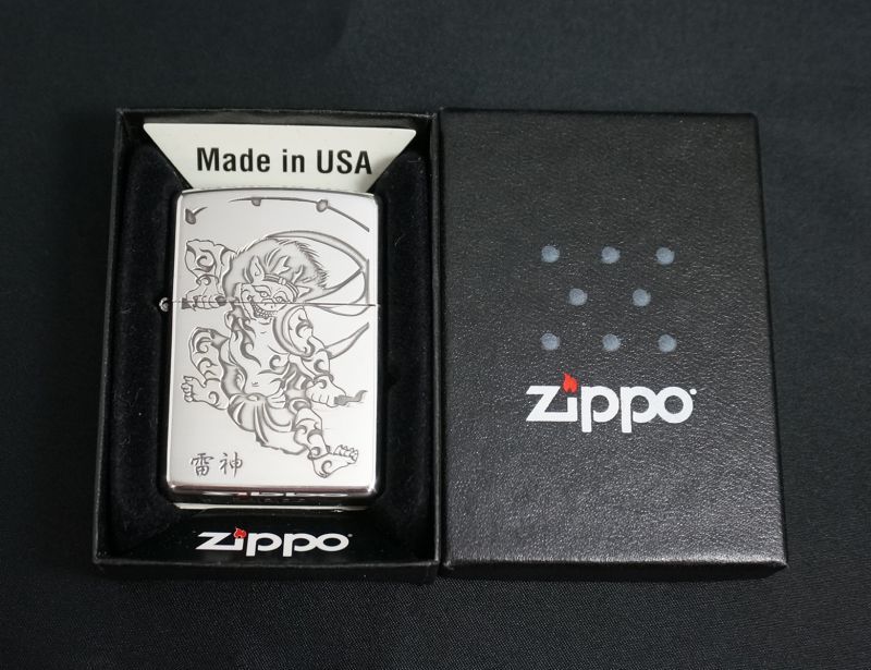 画像: zippo 雷神 シルバーメッキ 2011年製造