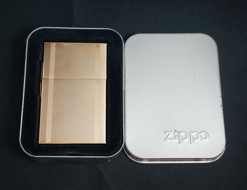 画像: zippo 33 FIRST REPLICA ローズピンク 縦ライン 裏面メッキむらあり