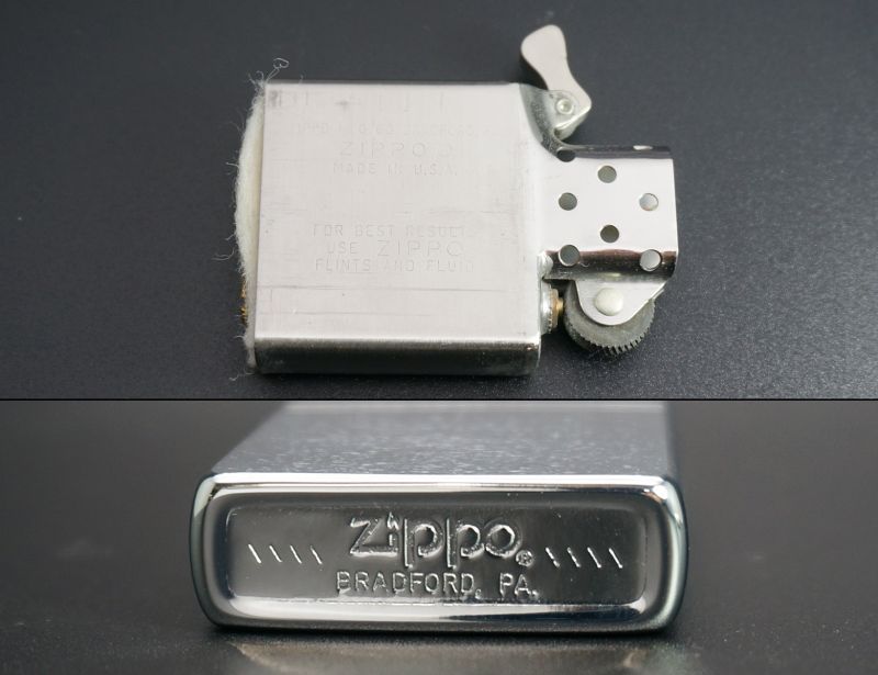 画像: zippo #200 ブラッシュ・クローム　1982年製造