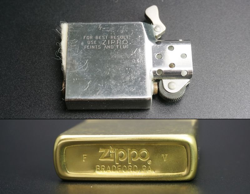 画像: zippo #204B ブラッシュ・ブラス 1988年製造