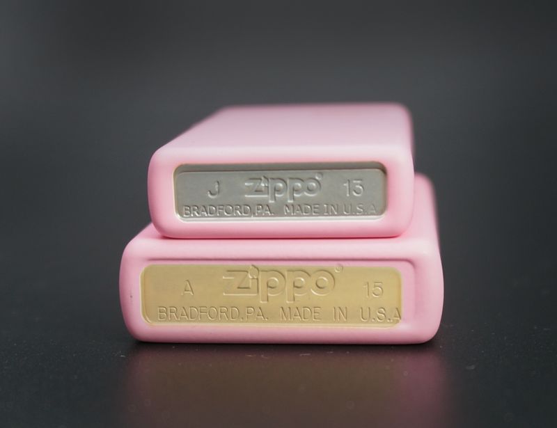 画像: zippo マットカラー ピンク ペア